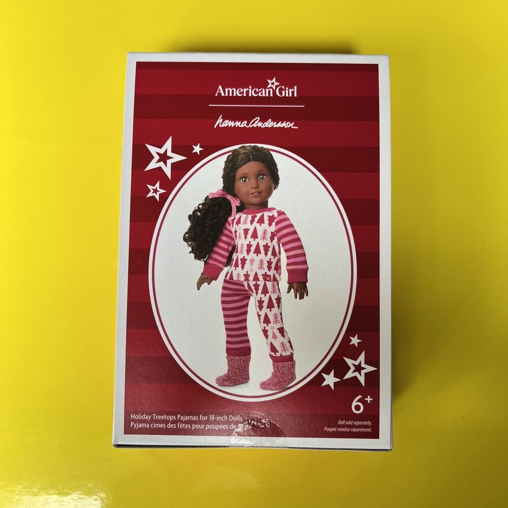 American Girl Hanna Anderson Holiday Treetops Pajamas Set for 18 inch Dolls New